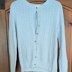 LOFT Light Blue/Lilac Cardigan Sweater